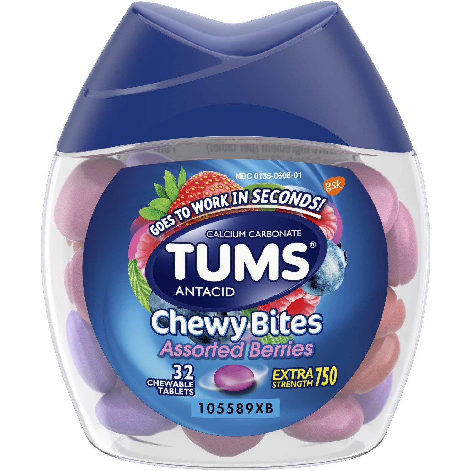 TUMS Antacid Chewy Bites Assorted Berries (32 Chewable Tablets) Lazada PH