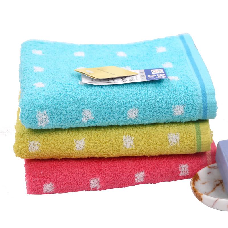 Uchino Nhập Khẩu Thái Lan 100% Cotton Chấm Tròn Khăn Mặt Người Lớn Lớn Khăn Mặt Đèn Xông Sợi Người Lớn Rửa Mặt Hút Nước Khăn Mặt