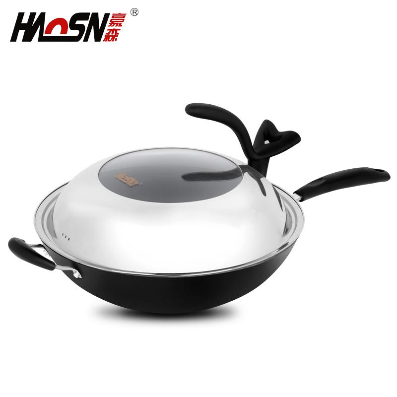 Haosn 32 Cm Bếp Ga Thủ Công Gang Chảo Chống Dính Chảo Gang