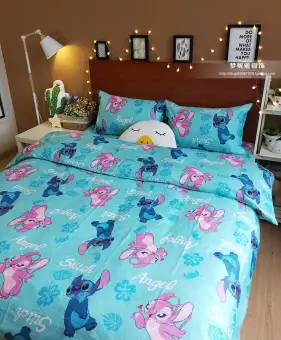 Stitch Lilo And Stitch On The Stitch Cartoon Bedding Sheet Fitted Bed Sheet Quilt Cover Pillow Case Can Group Three Four Piece Set