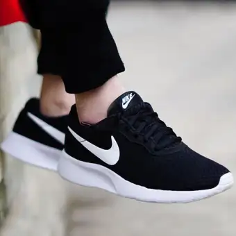 nike rubber shoes black and white online -