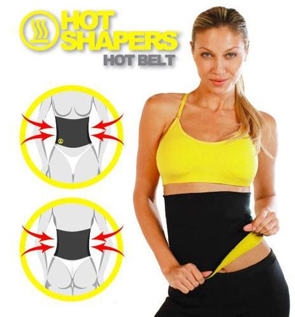 Body Shaper Waist Trainer Trimmer Neoprene Slimming Belt Hot Shaper (Black)