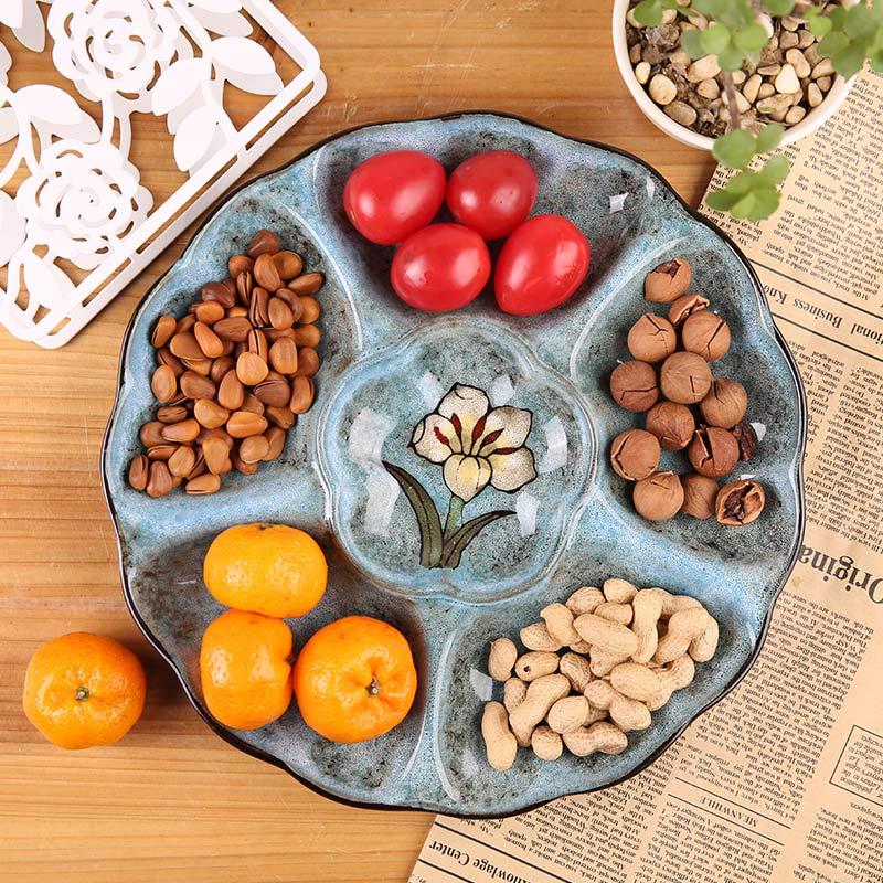 [YUQUAN Words】 Korean Style Fruits Plate Snacks Snack Cake Dish Creative Snacks Plate Sunflower Seed jmgo pan