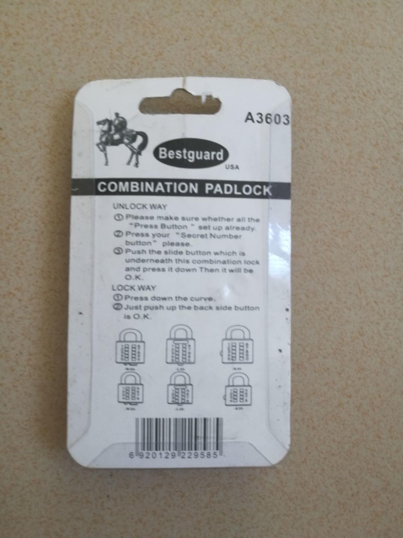 Bestguard A3603 Combination Padlock review and price