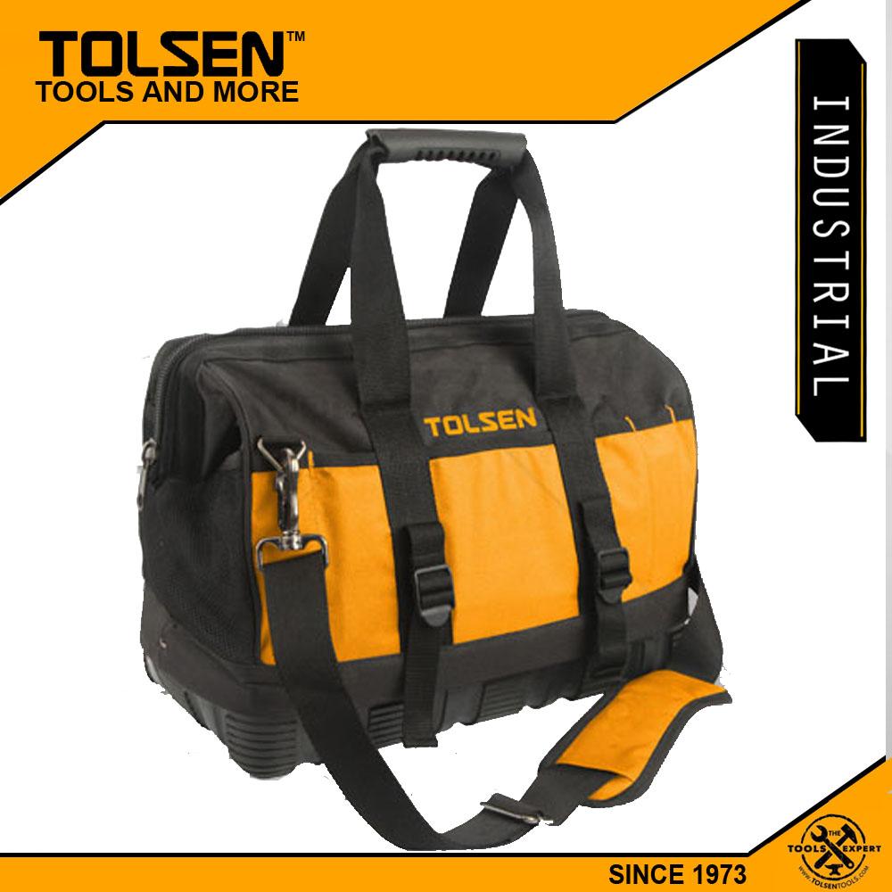 Tolsen Industrial Tool Bag 16 Rigid Frame With Adjustable Shoulder