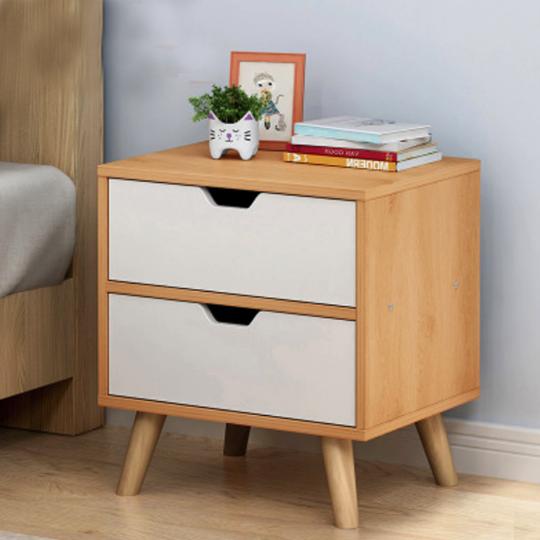 Simple Scandinavian Wooden Bedside Table Cabinet Lazada Ph