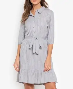 denim shirt dress with belt