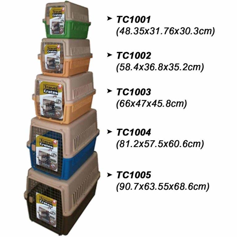 Travel crate outlet sizes