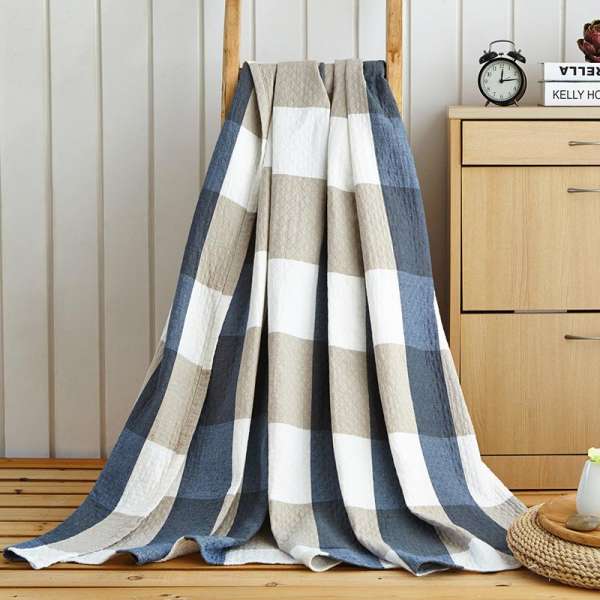 Giặt Bằng Nước Vải Xô Chăn Mỏng Đắp Mùa Hè Phong Cách Nhật Bản 100% Cotton Chăn Hai Người Chăn Lông Chăn Điều Hòa Nap Ga Trải Giường Trên Giường Cung Cấp