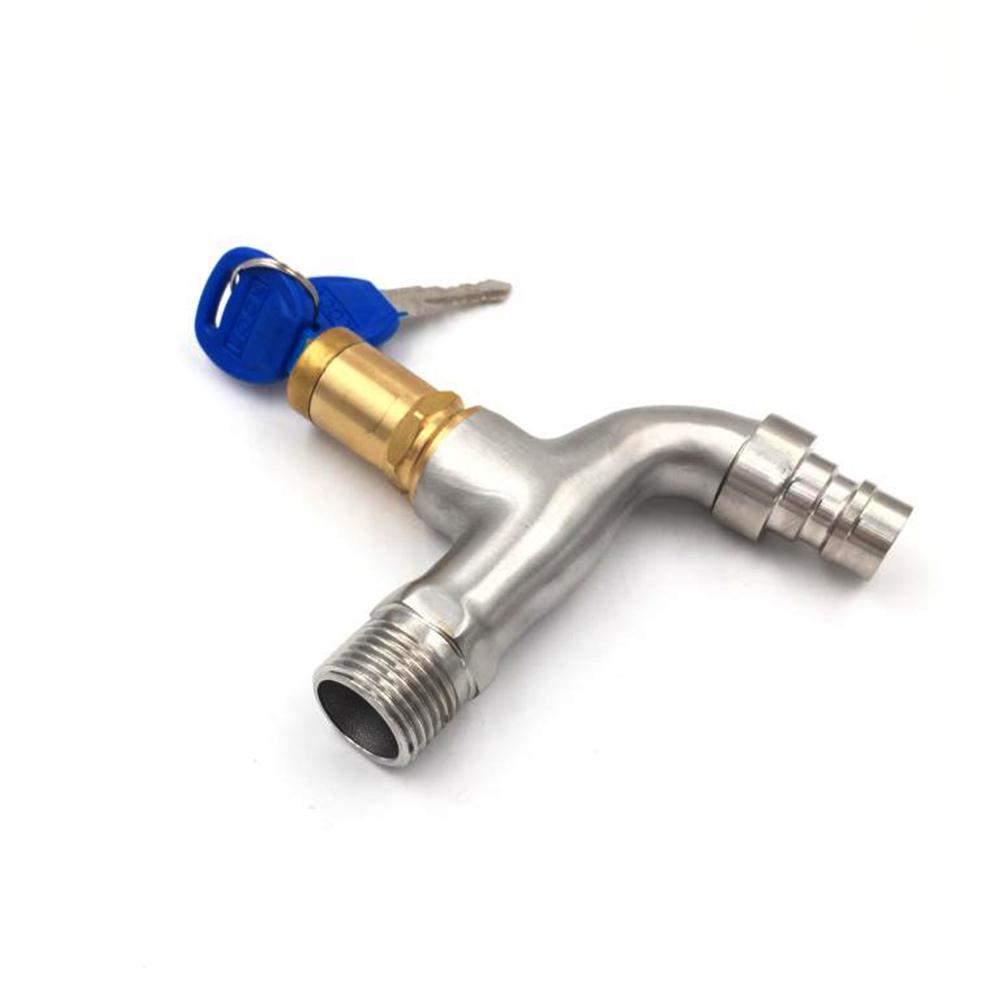 SUS304 Stainless steel outdoor with lock faucet 4 minutes single cold