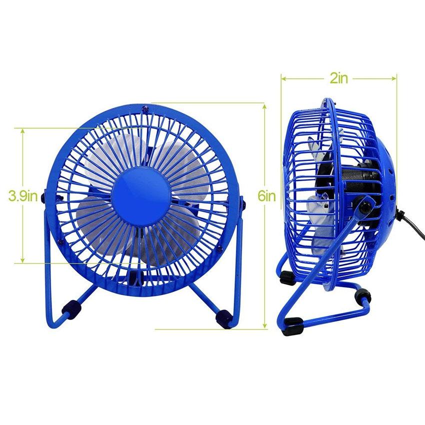 Metal Desk FanGlamouric Small Table Fan 4 Inch Mini Portable Size USB
