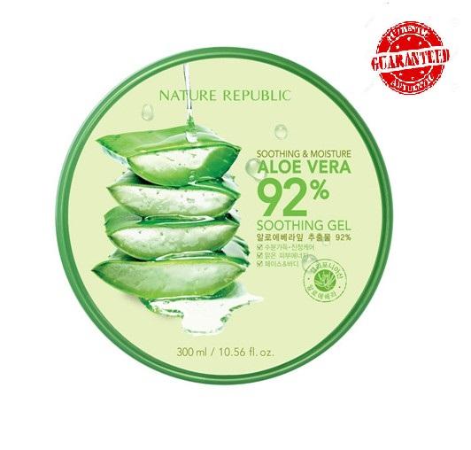 AUTHENTIC NATURE REPUBLIC ALOE VERA 92% SOOTHING GEL 300ML