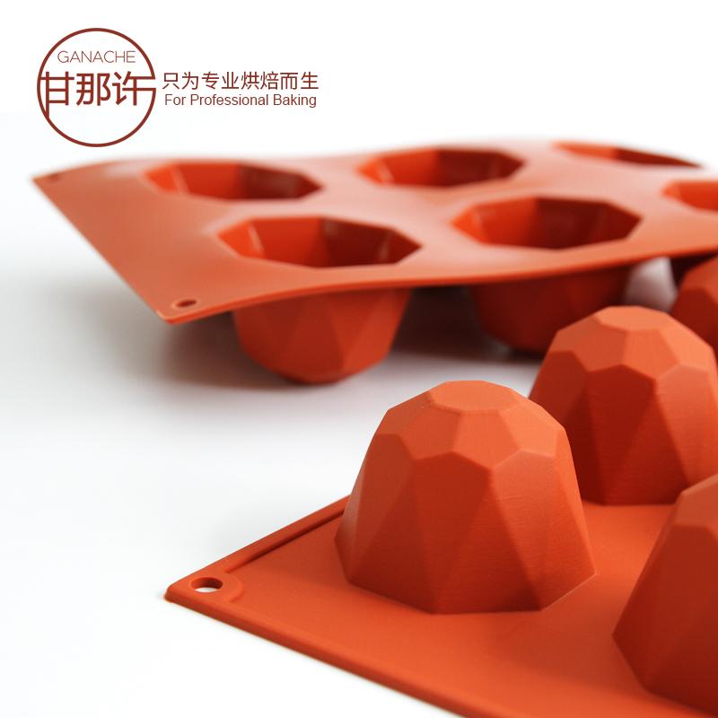 Gan Đó Xu Ý Silikomart SF049 6 THẬM CHÍ Kim Cương Silicone Khuôn Khuôn Bánh Bánh Mousse Khuôn