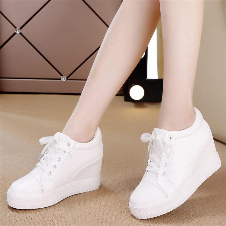 Womens Stylish High Top Hidden Wedge Heel Sports Sneakers Shoes Casual |  Wish-gemektower.com.vn