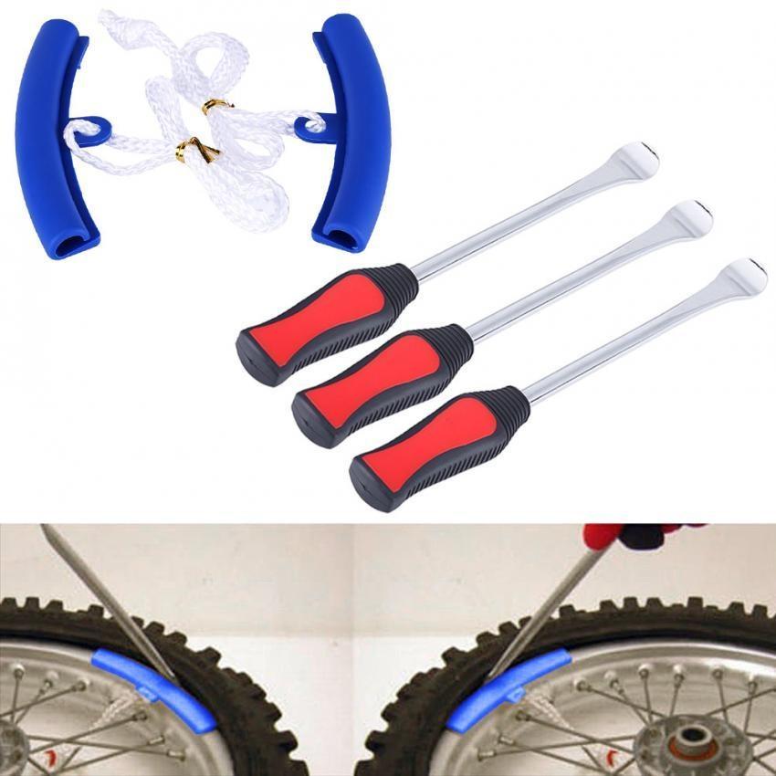 2 Wheel Rim Protectors Tyre Repair kit for Motorcycle Bike Car Tire Levers Spoon Set 3 Tire Lever Tool Spoon 