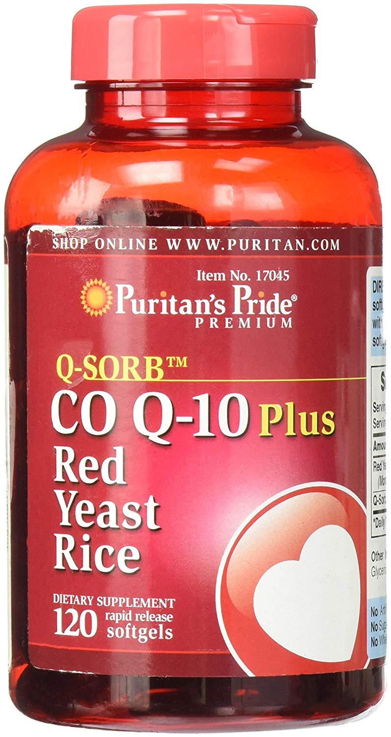 Puritan's Pride QSORB Co Q10 Plus Red Yeast Rice120 Rapid Release