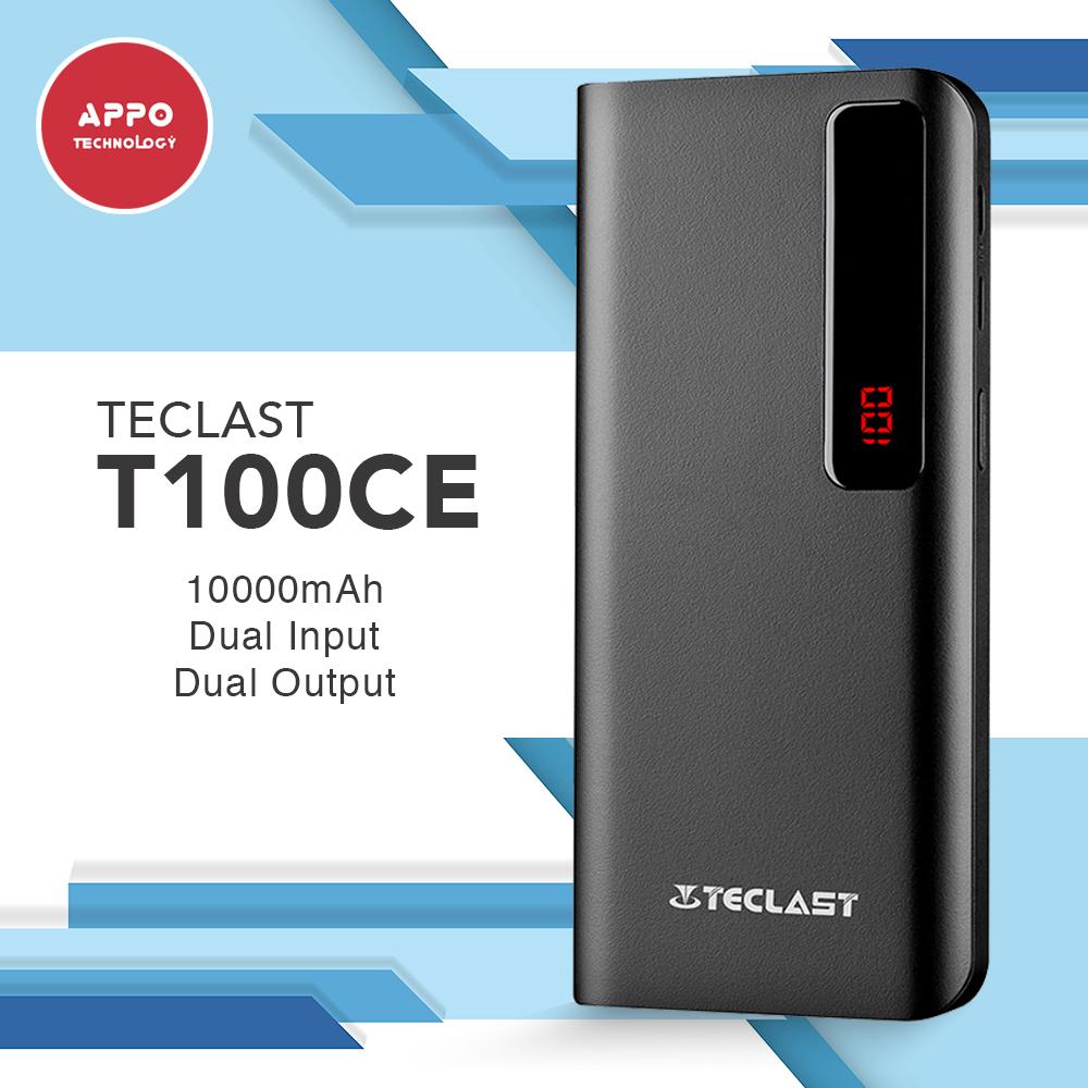 TECLAST T100CE 10000mAh Power Bank with Dual Input Dual Outputs (Black)