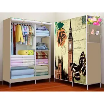 3d Wardrobe Closet Clothes Organizer Big Size Rb 8802 Butterfly