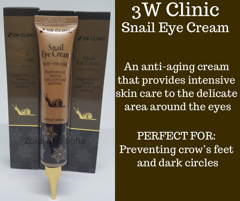 3w clinic snail eye cream review