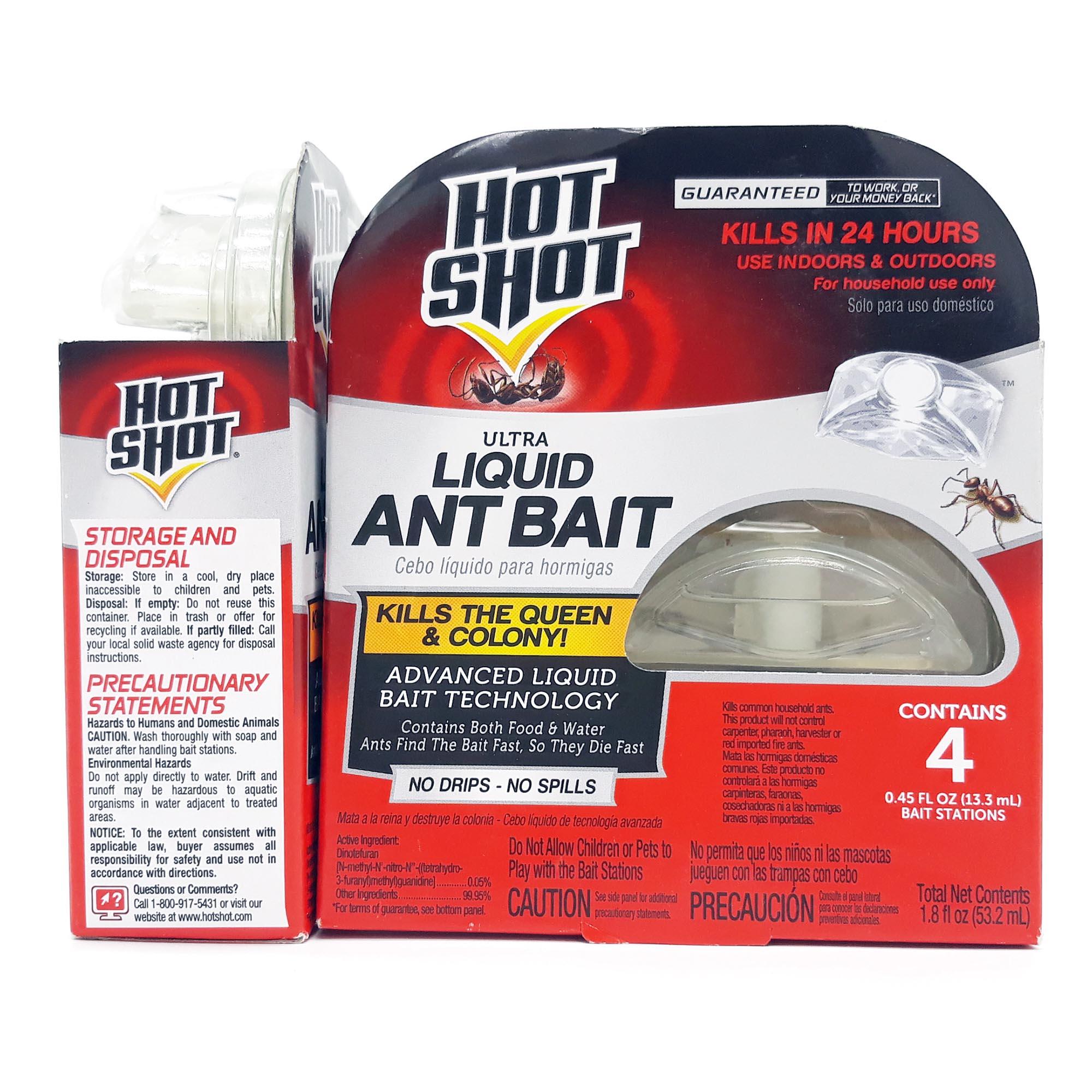 Hot Shot Ultra Liquid Ant Bait, 4pk of 13.3ml USA