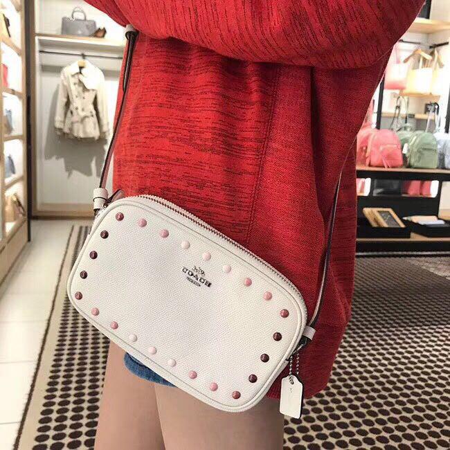 Coach F34315 Crossbody Pouch with Rainbow Rivets Chalk Lazada PH