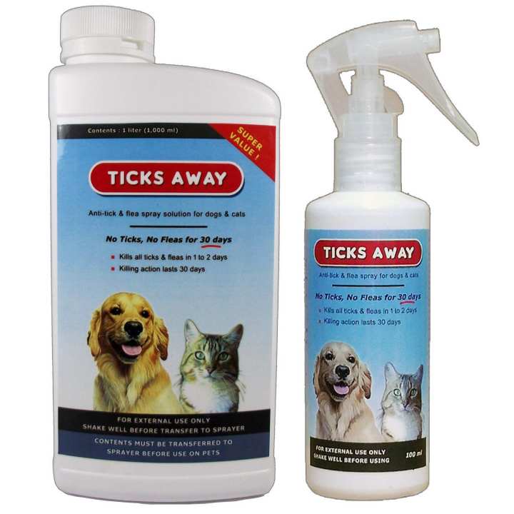 Ticks Away 1 Liter (1,000 ml) Value Pack plus 100ml bottle anti tick