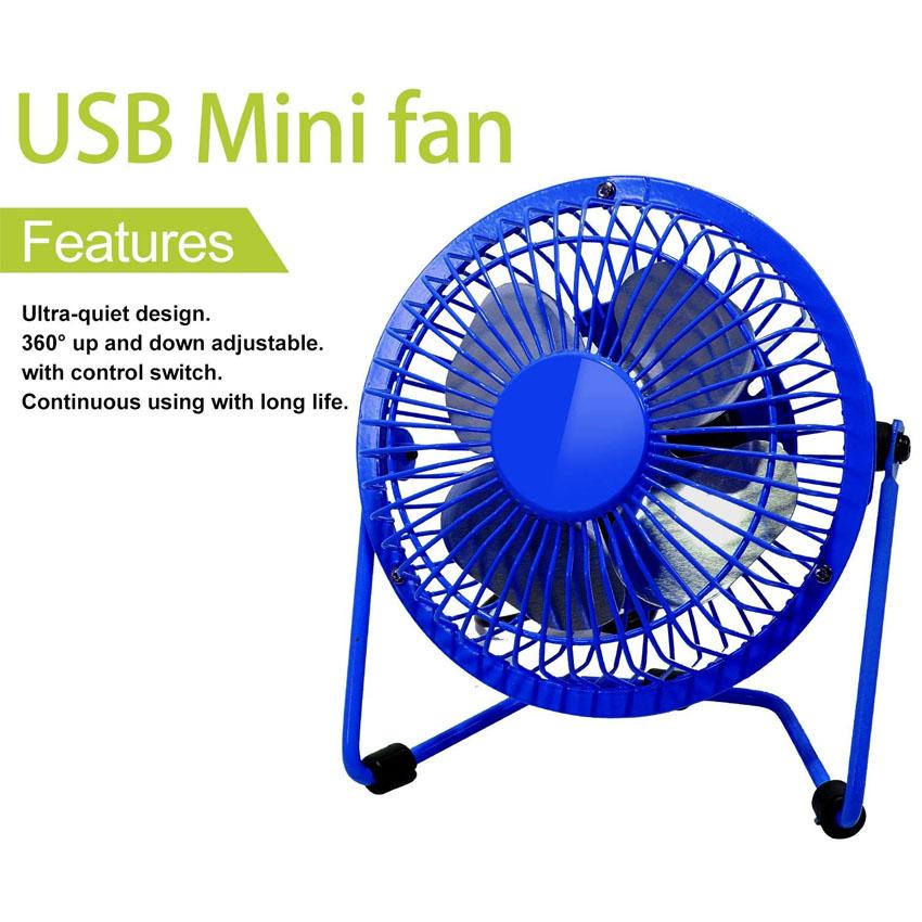 Metal Desk FanGlamouric Small Table Fan 4 Inch Mini Portable Size USB