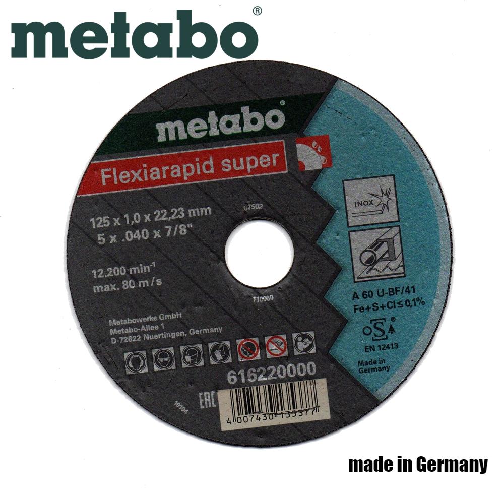 Metabo Flexirapid Super Cutting Disc For Stainless Steel (5 ) Made In