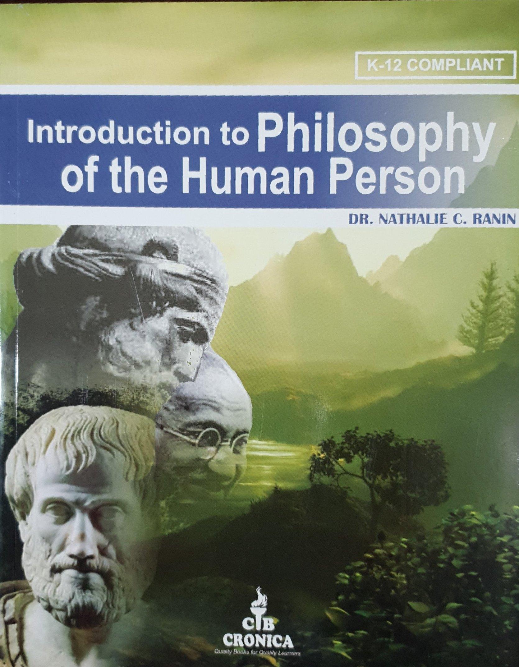 Introduction To Philosophy Of The Human Person Lazada Ph