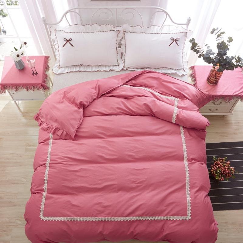 Vỏ Chăn 100% Cotton Đơn Chiếc Lá Sen Diềm Hoa Hai Người 200X230 Trên Giường Cung Cấp 100% Cotton Vỏ Chăn 1.5 M/1.8m Giường