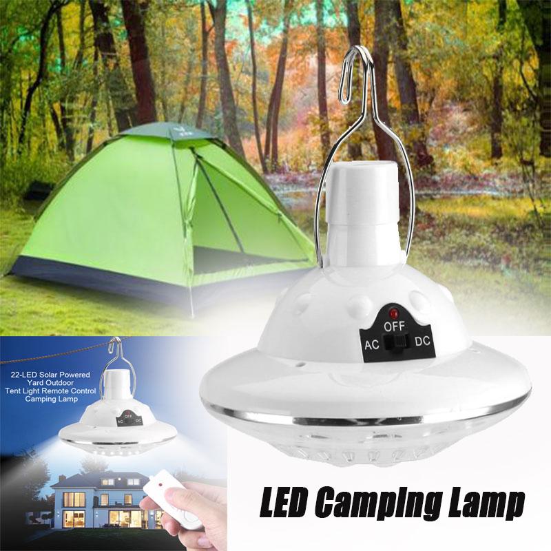 E27 22LED Portable Solar Light Outdoor Camping Tent Remote Control Hanging Lamp