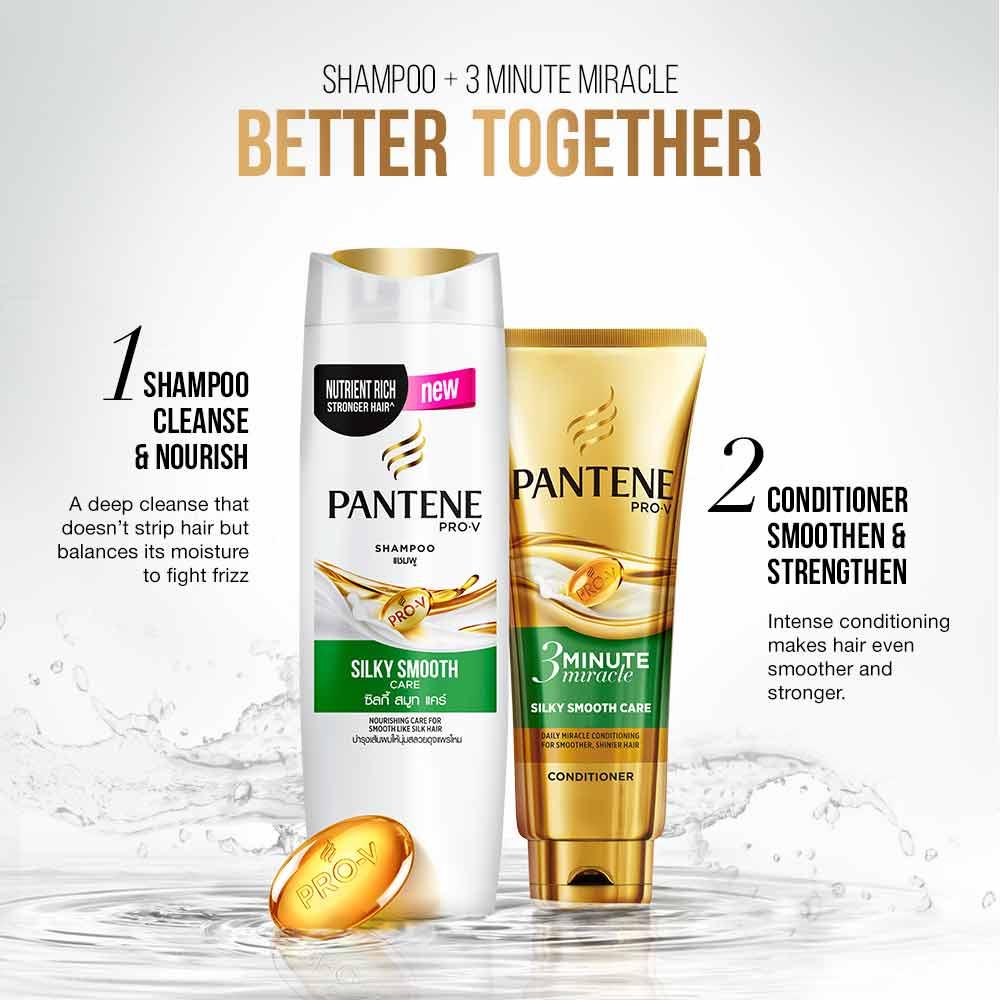 Pantene Silky Smooth Care Shampoo 180mL review and price