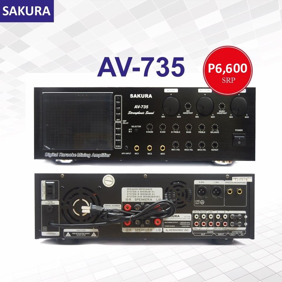 Sakura Av 735 700w X 2 Karaoke Mixing Amplifier Lazada Ph