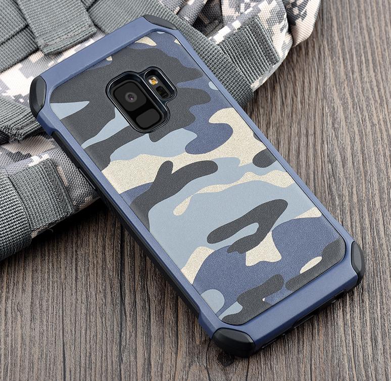 Samsung Galaxy S9 Army Camouflage Pattern Case PC+TPU 2 in1 Anti-knock Protective Back Cover