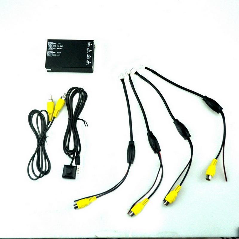 Car Camera Control Box 4 Way Cameras Switch System For Rear Left Right