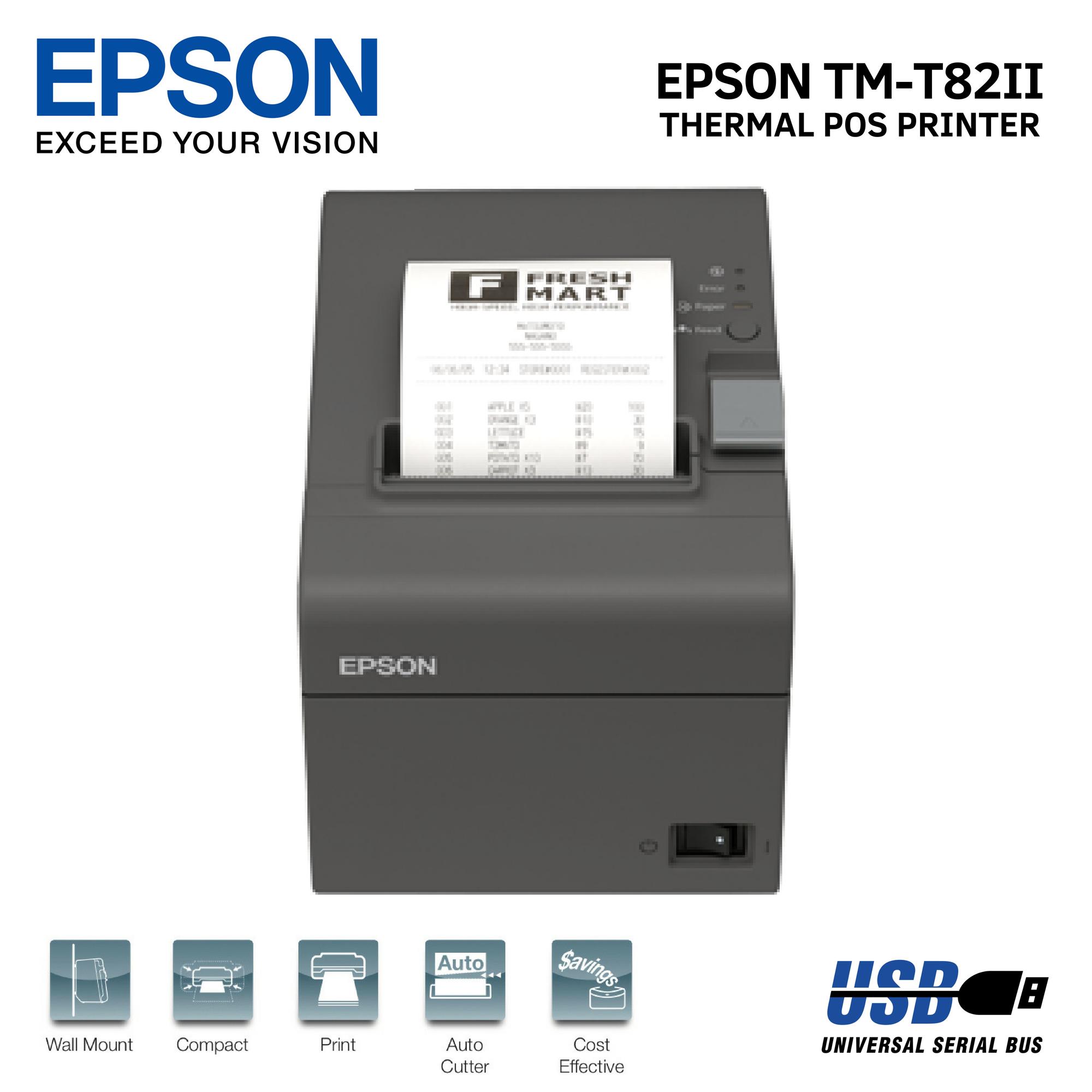 Epson Tm T82ii Thermal Pos Receipt Printer Usb Serial Review And Price 7270