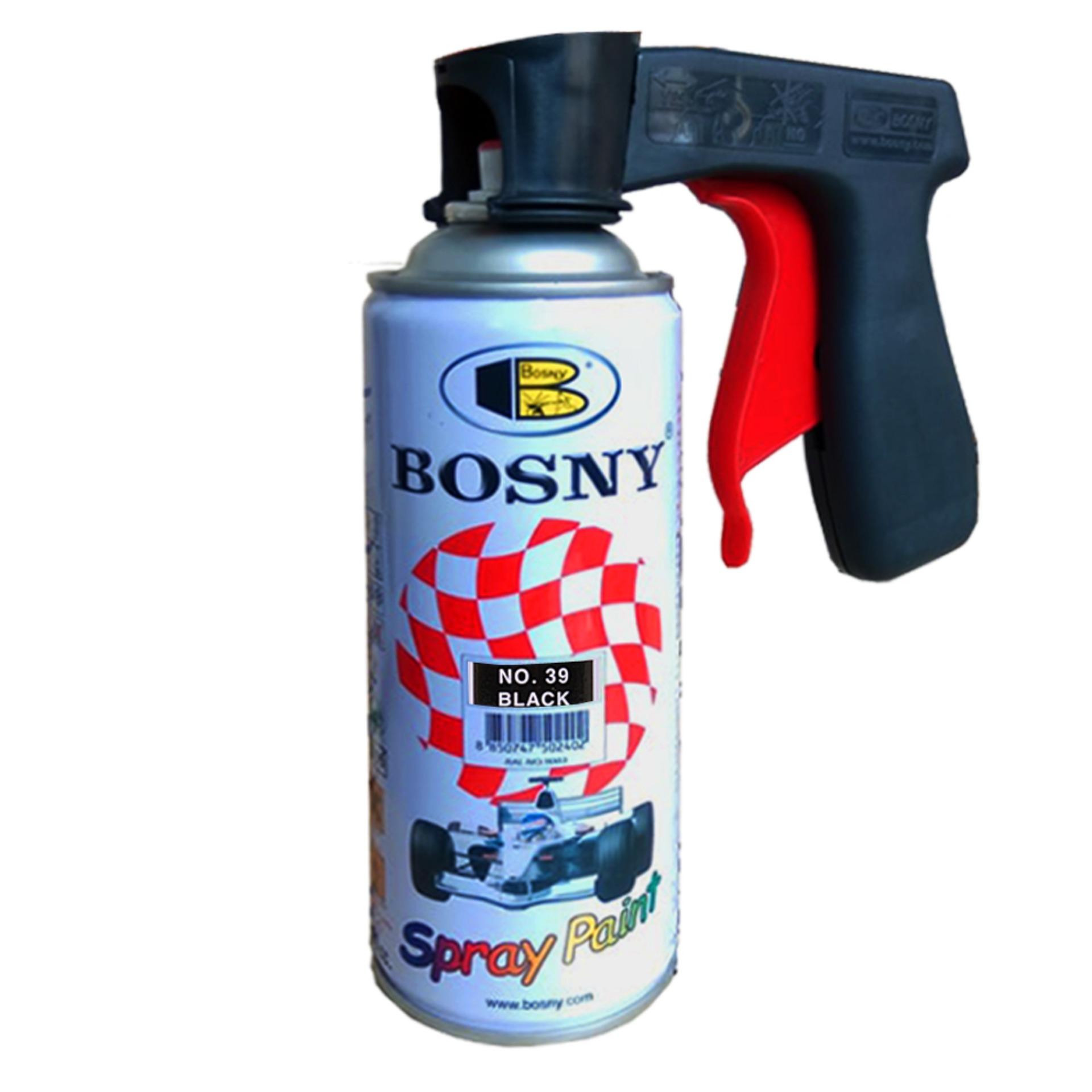 Bosny Gloss Black No 39 Spray Paint with Gun Attachement Lazada PH