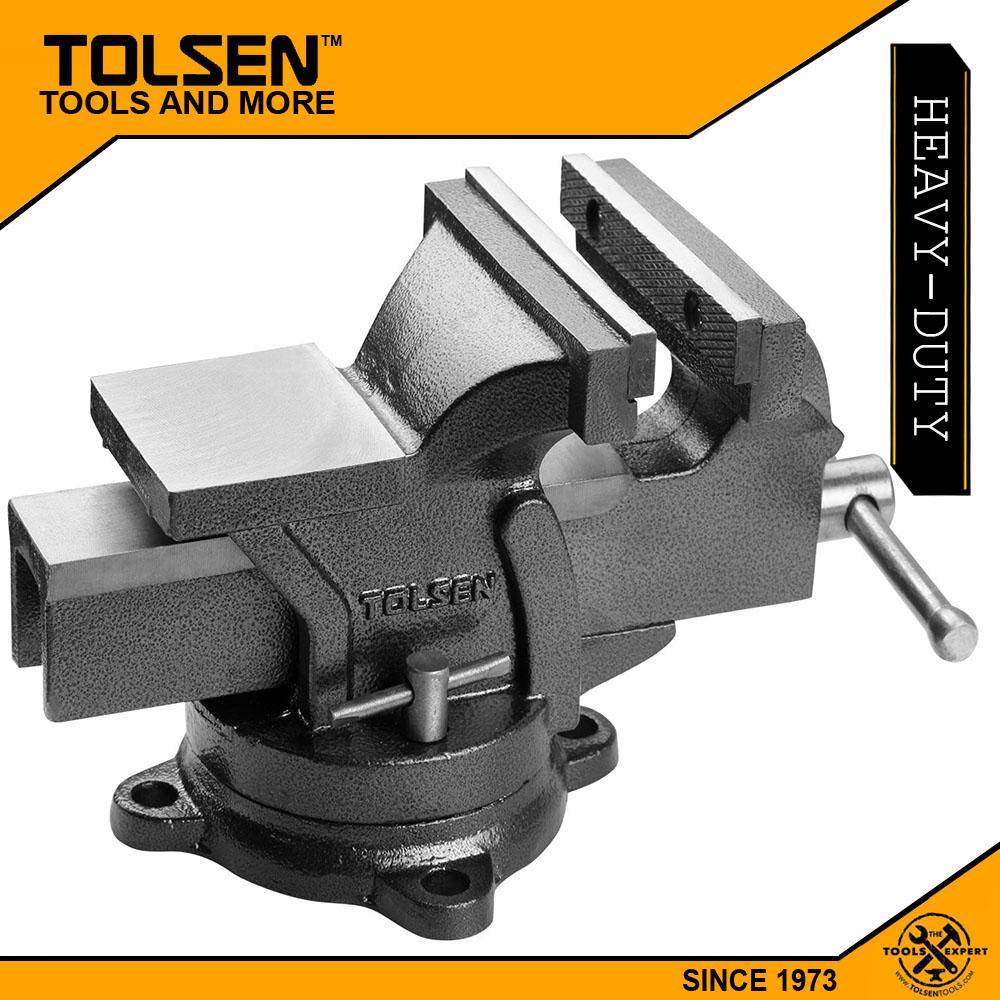 Tolsen Swivel Base Bench Vise w/ Anvil (4