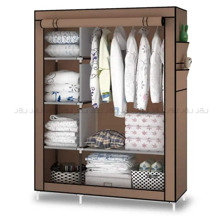 Diy Non Woven Storage Wardrobe Cabinet Lazada Ph