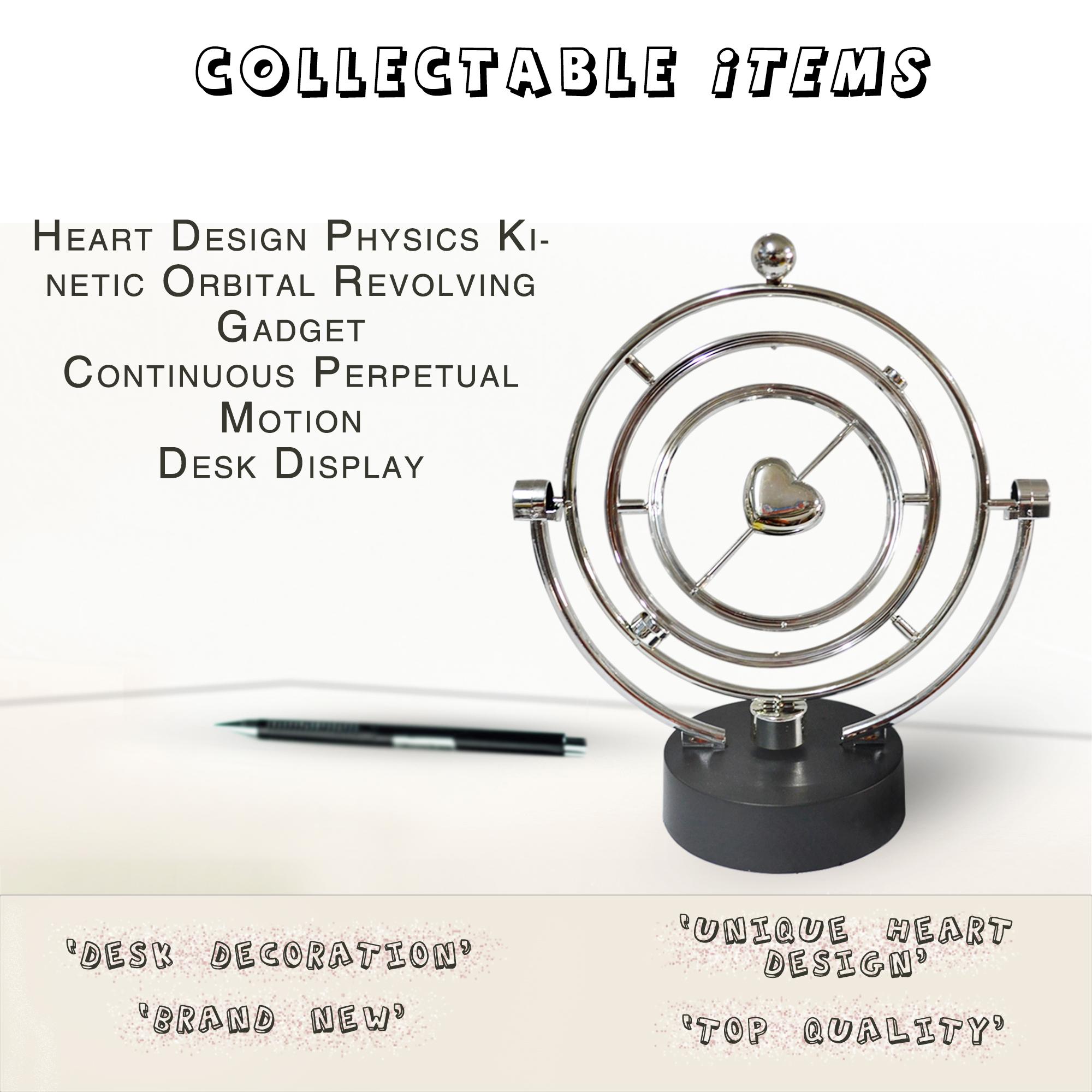 Heart Design Physics Orbital Revolving Gadget Continuous