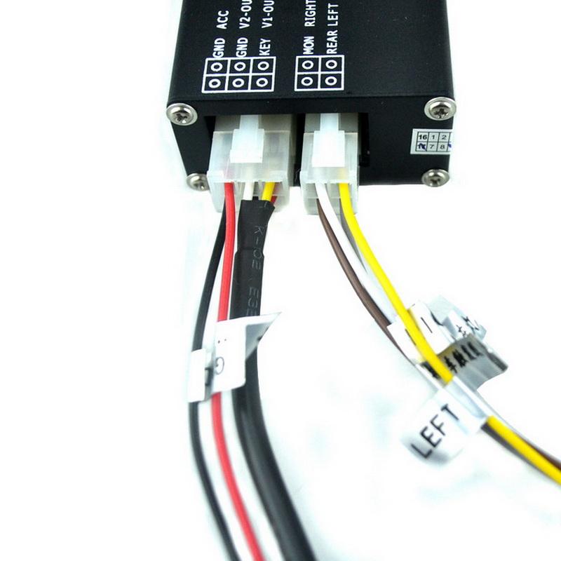 Car Camera Control Box 4 Way Cameras Switch System For Rear Left Right