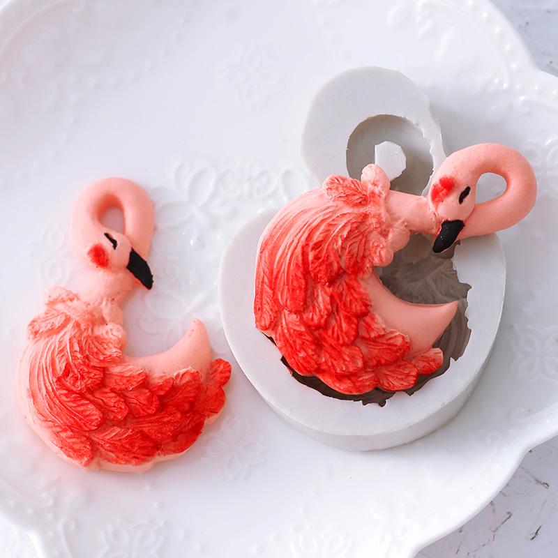 2019 Năm Ngày Valentine Flamingo Bộ Tạo Khuôn Hình Fondant Bánh Trang Trí Chim Liền Cánh Bộ Tạo Khuôn Hình Silicone Little Swan Bộ Tạo Khuôn Hình