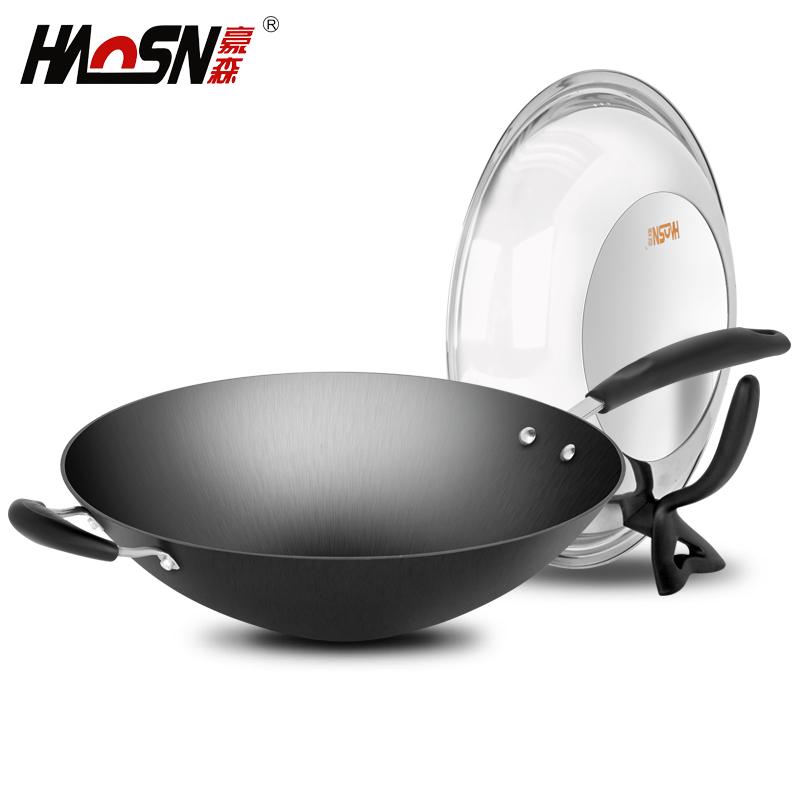 Haosn 36cm Cổ Điển Đồ Gia Dụng Đa Chức Năng Bếp Ga Chảo