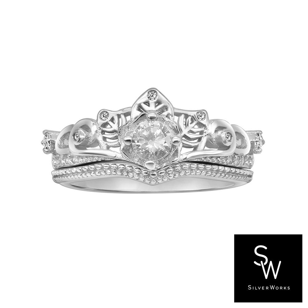 Silverworks R6403 2 in 1 Princess Belle Ring - Disney Princess ...