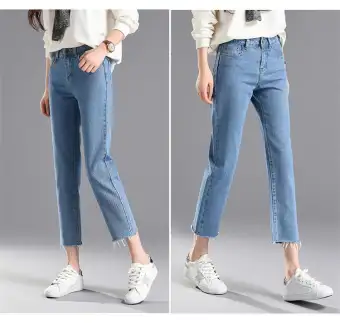 white high waisted capri pants