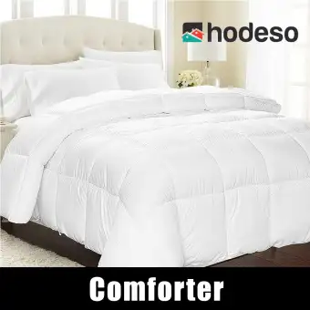 Home Bedding Fiber Fill Comforter Blanket White Quilt Duvet Insert