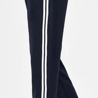 black and blue track pants