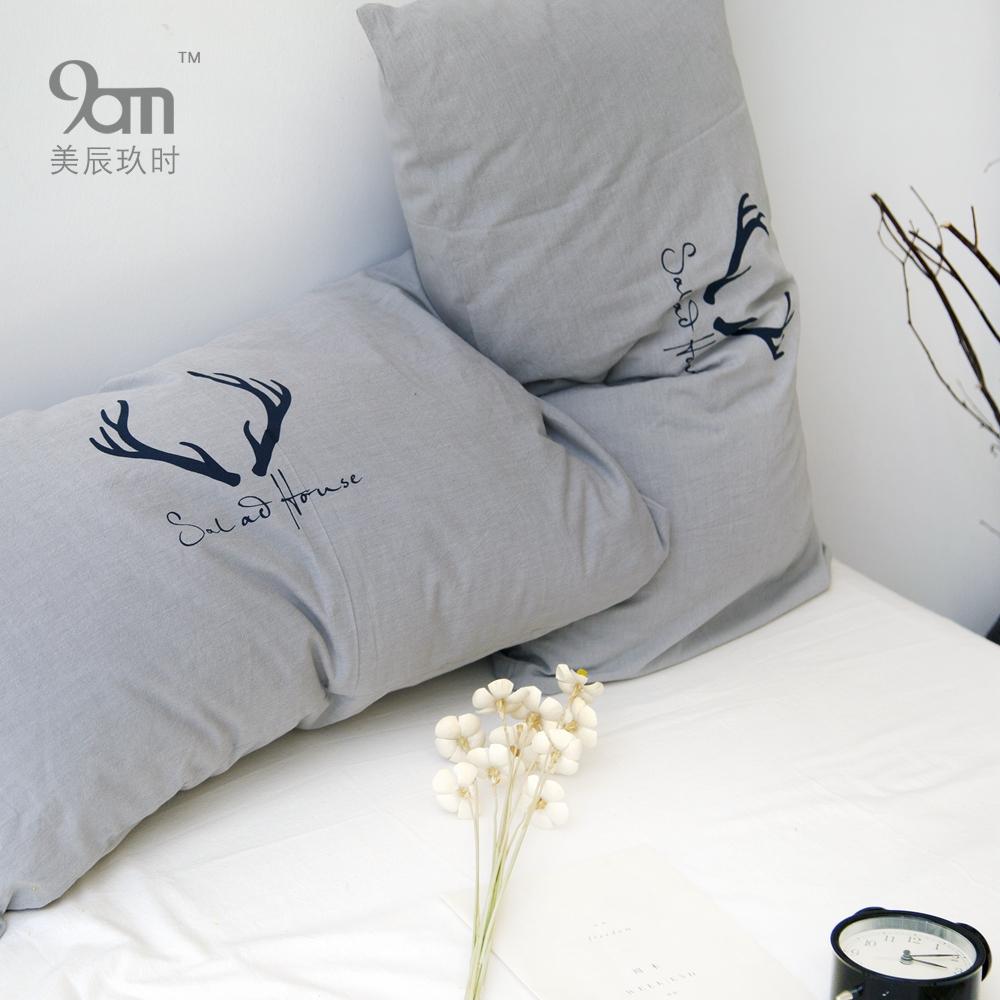 Bắc Âu Vỏ Gối Đơn Giản Lược Trắng Bông Giặt Nước 100% Cotton Nhiều Kiểu Phối Đồ Diềm Hoa Vỏ Gối Cặp Gối Tựa 100% Cotton Băng Tã