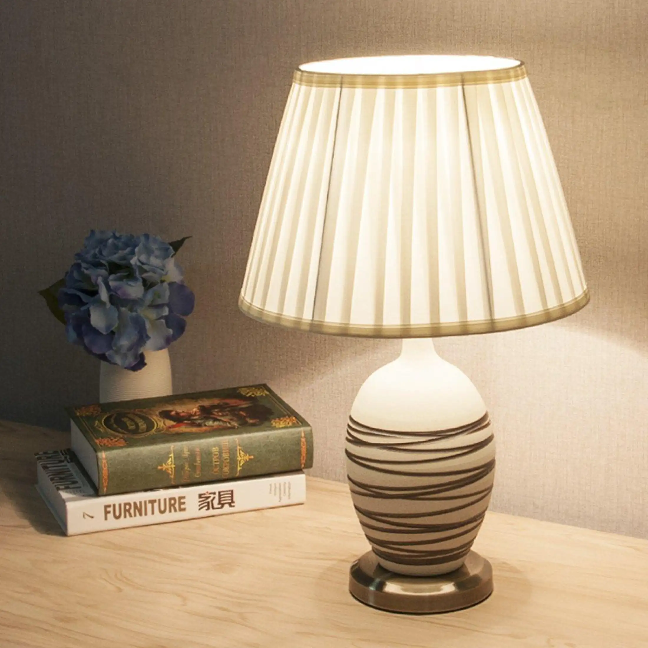 6 To 20 Fabric Box Pleat Lamp Shade Table Light Lampshade Mink Cream Ivoryr 260mm Lazada Ph