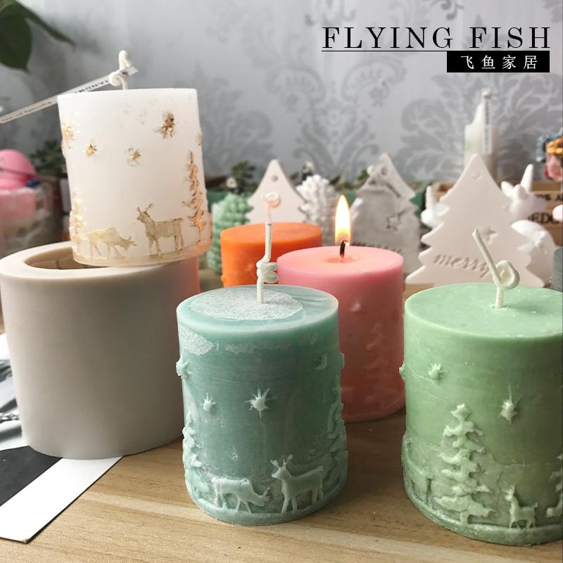 Cá Đồ Dùng Gia Đình Kiểu Hàn Trong Phong Cách Cỏ Thơm Cây Nến Rắn Noel Nổi Cây Nến Silicone Bộ Tạo Khuôn Hình